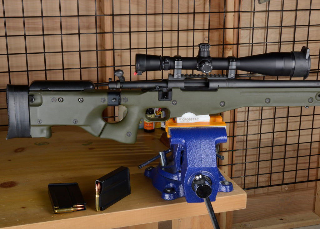 AICS Maintenance Block front view with rifle 2